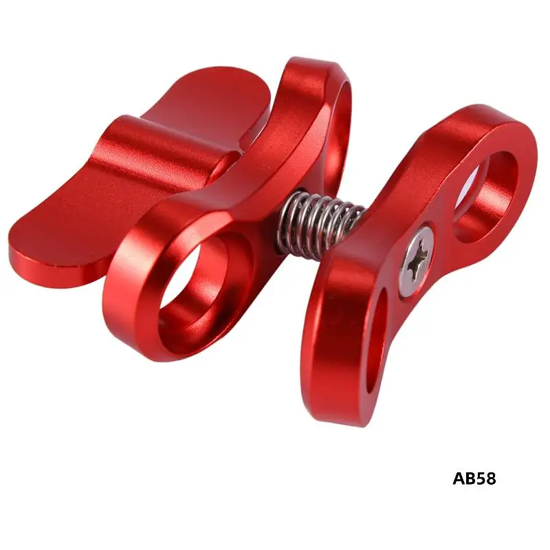 

6X Camera Accessory Diving Lights Ball Butterfly Clip Arm Clamp Mount Aluminum For Gopro Hero 3+/4/5 Xiaoyi Gitup Red