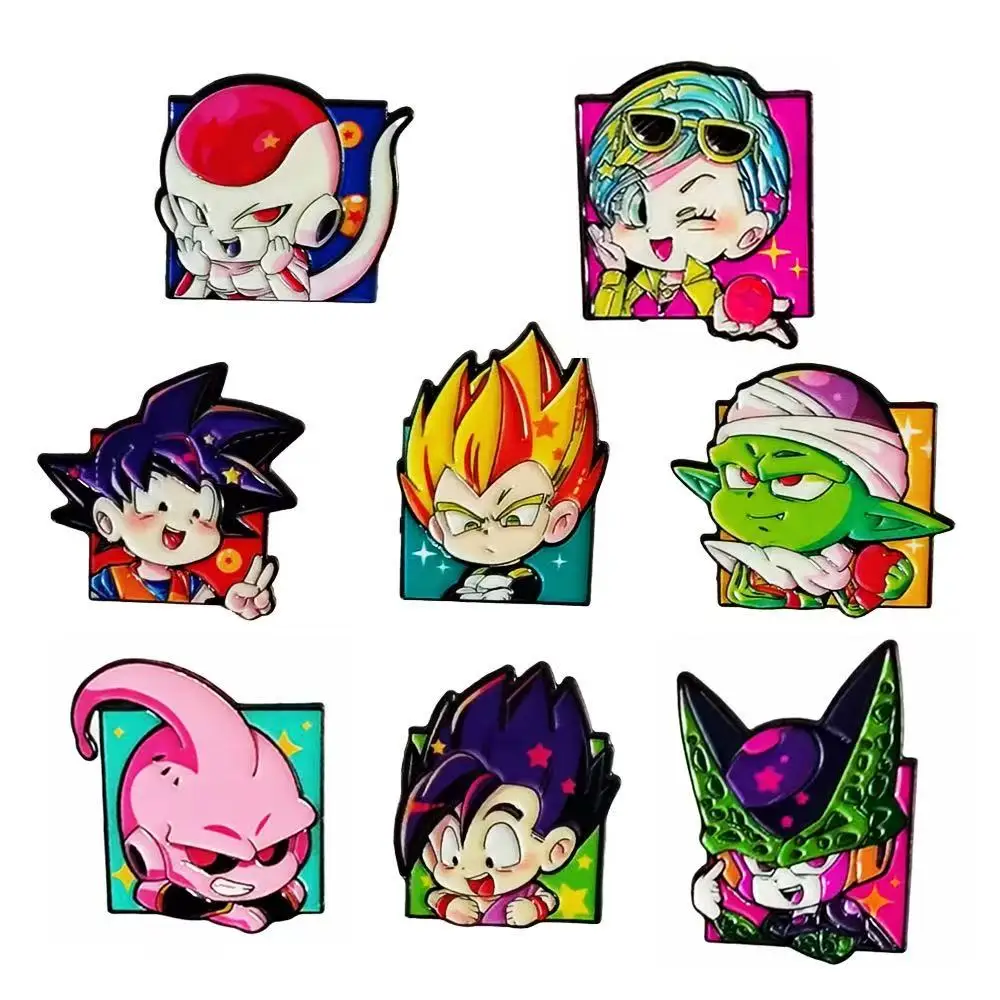 4/8pcs Cool Anime  Enamel Pin Badge Cartoon Character Badge Backpack Decoration Cosplay Accessory Collectible Gift