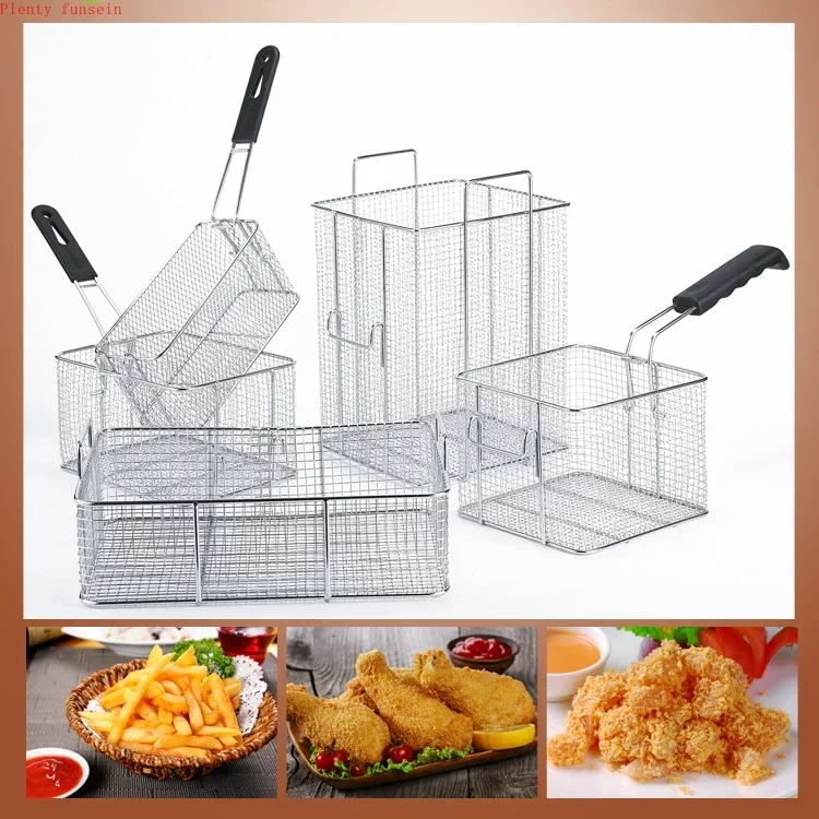 Stainless Steel Fryer Basket, French Fries, Fryer Frame, Square Oil Filter Screen, Electric Fryer, 81