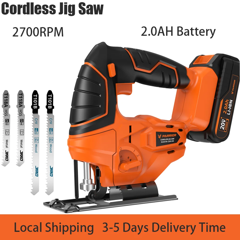 20V Cordless Electric Jig Saw with Battery and Charger