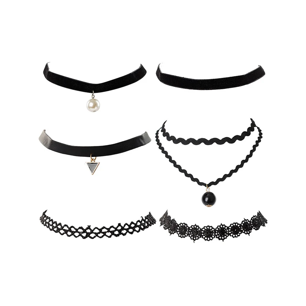 

12pcs Choker Necklace For Women Lace Collar Vintage Gothic Simple Jewelry Gift Party Valentine Christmas Mother'S Day