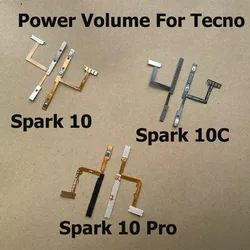 New For Tecno Spark 10 10C Pro Power Switch On Off Volume Mute Side Button Key Robbin Flex Cable