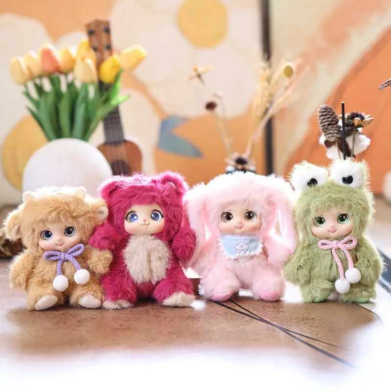 

NEW 18cm Kawaii Animals Vinyl Face Plush Toys Animal Toys Pendant Rabbit Bear Sheep Gift for Animal Enthusiasts Kids Hang Bag