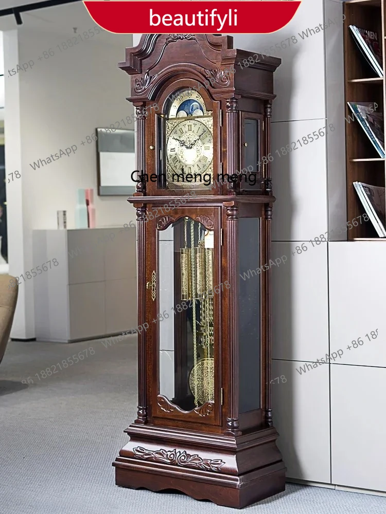 

the Grandfather Clock Living Room Light Luxury Hanshi Floor Clock Retro Mechanical Floor the Grandfather Clock a55