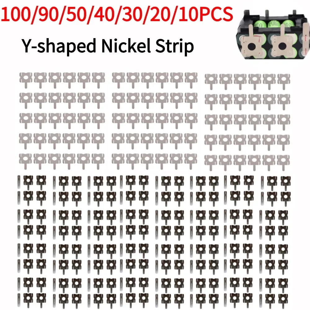 100-10pcs Spot Welding Nickel Plate Battery Plating Nickle Sheet U-shaped Strap Strip Sheets For Battery Pack Spot Welding Solde