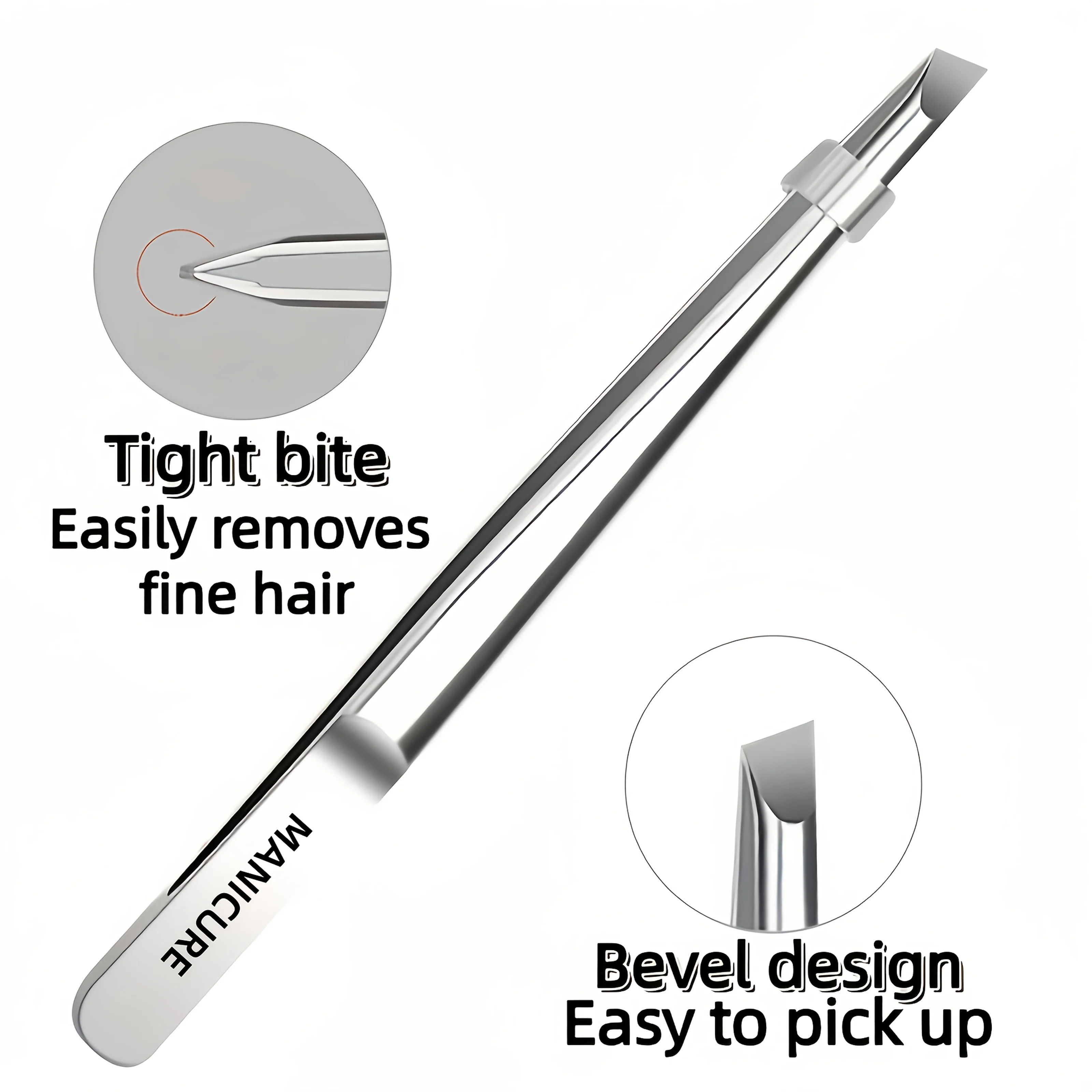 Stainless Steel Tweezers Tool Suitable for Eyebrow Eyelash Application Beard & Mustache Trimming False Eyebrow Applicator Gifts