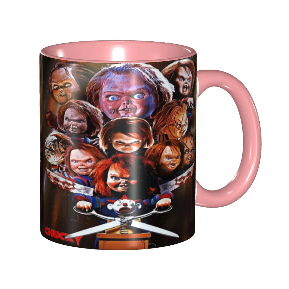 Bride Of Chucky Horror Film Movie Mug Funny Ceramic Coffee Cups Tea Mugs Milk Cup Drinkware Gift for Friends DIY Custom