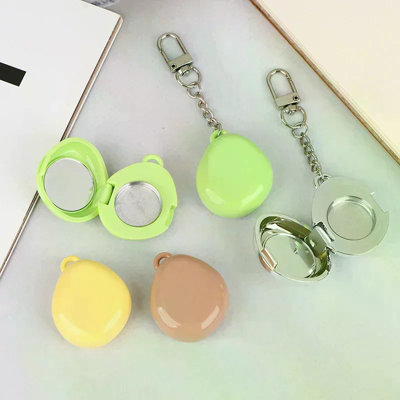 Diy Refill Case With Aluminum Tray Portable Cosmetic Storage Small Blush Container Colorful Keychain Empty Makeup Compact