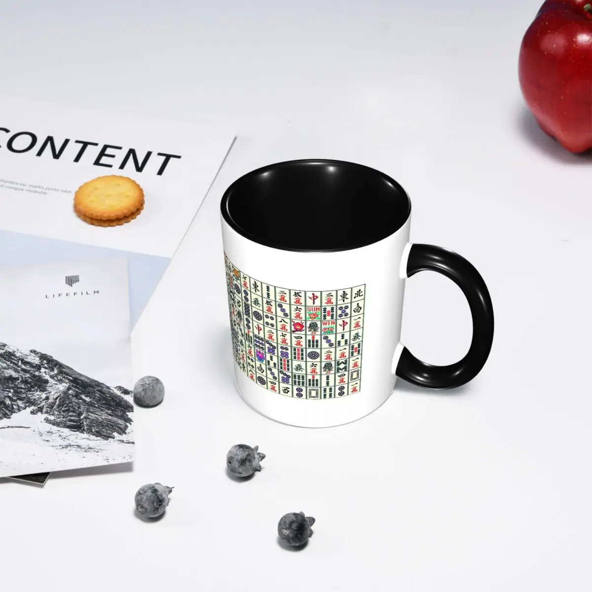 Mahjong Mug Funny Ceramic Coffee Cups Tea Mugs Milk Cup Drinkware Gift for Woman Man