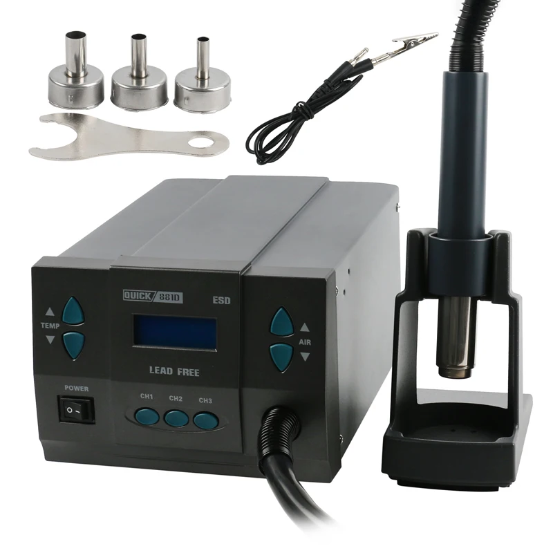 Upgrade Quick 861DW To Quick 881D LED Display Hot Air Rework Station Soldering Station Lead-free Station BGA Repair 110V 220V