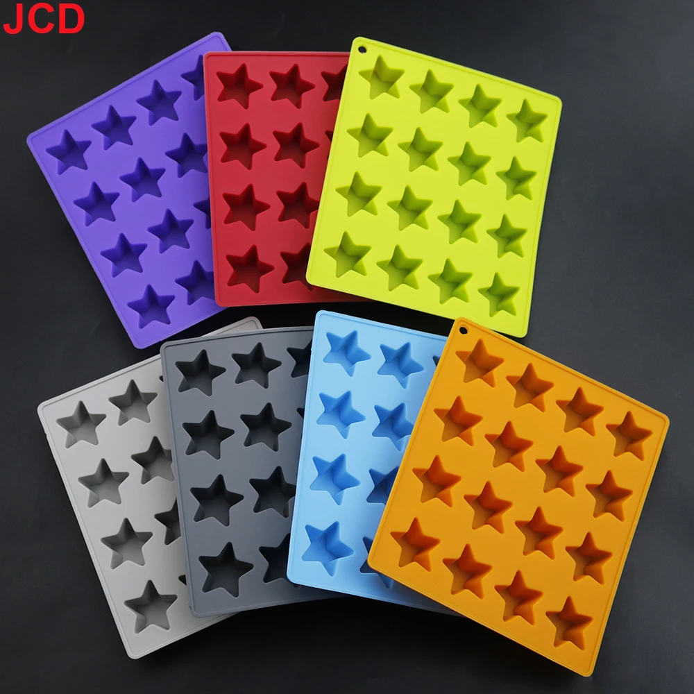 Silicone world 16 grid star ice grid Silicone Mold Ice Cube Tray DIY Chocolate Fondant Mould Pastry Jelly Cookies Baking Tools