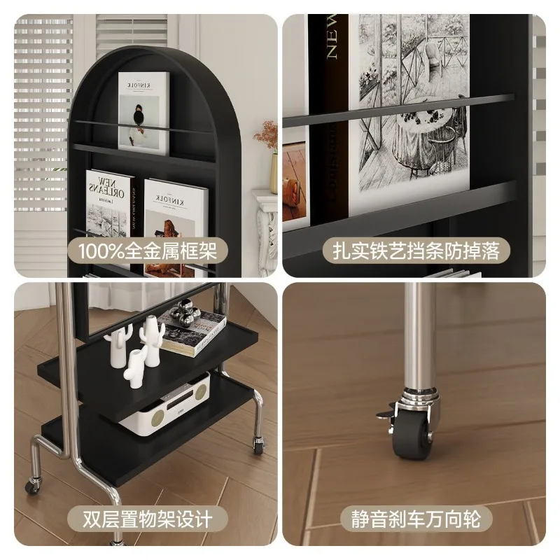 Ganzkörperspiegel für das Aufbewahrungsmagazin für den Haushalt mit rollendem Schlafzimmerverschluss