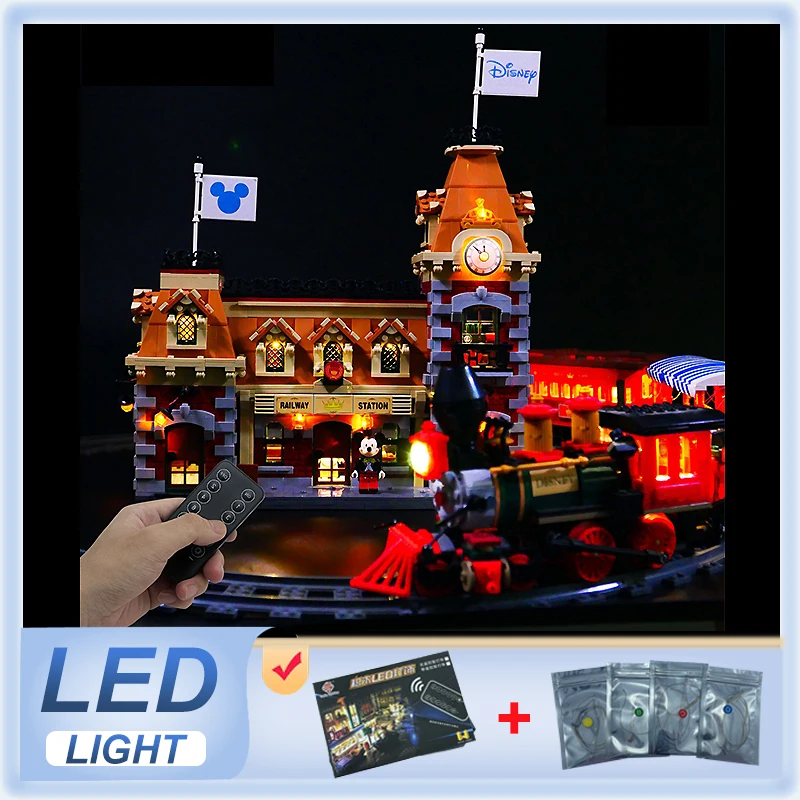 DIY RC LED 조명 키트, LEGO 71044 디즈니 기차 및 역용 (LED 조명 만, 블록 모델 제외)