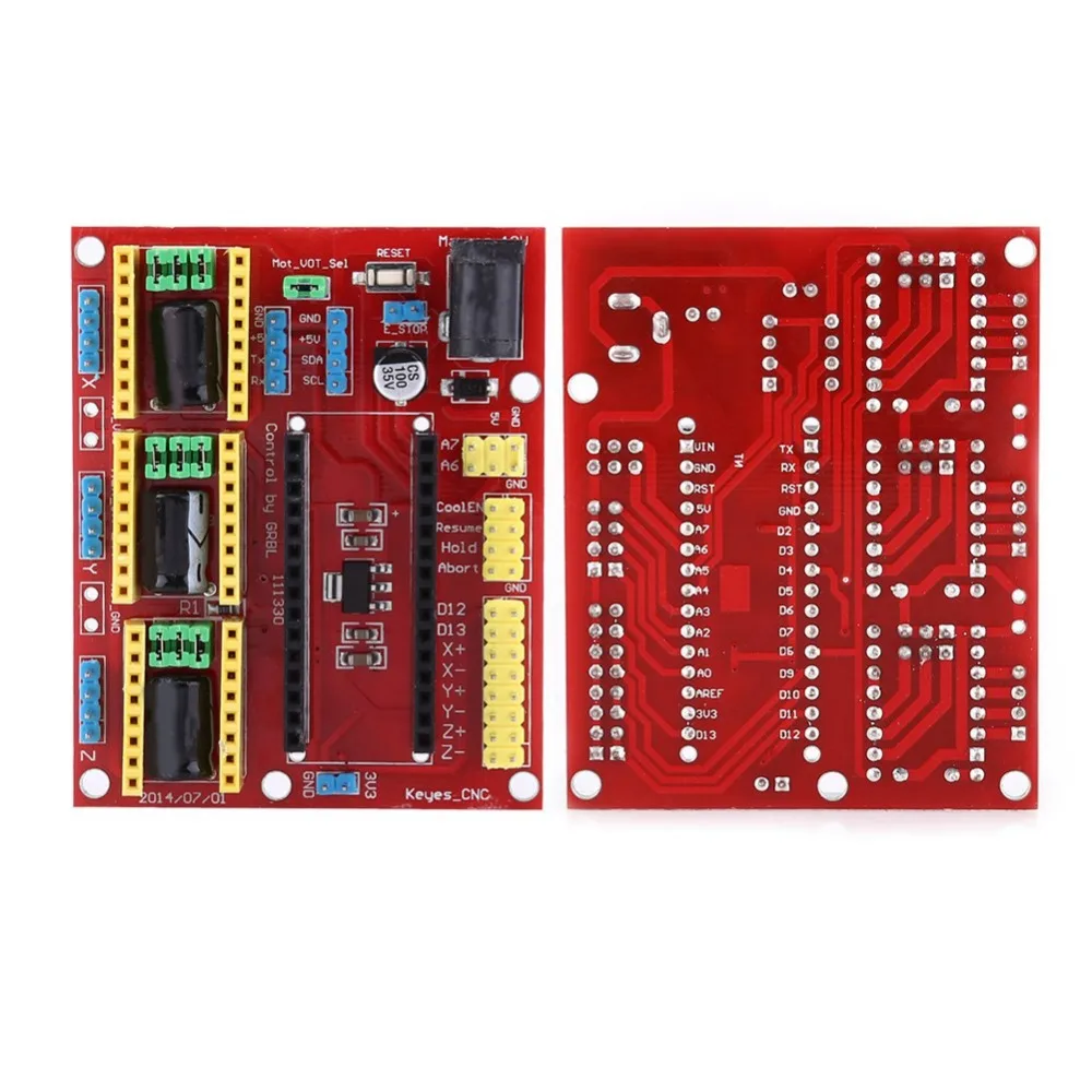 Unidad A4988, máquina de grabado CNC, placa Nano 3,0 con Cable USB, placa de expansión CNC, controladores paso a paso, disipadores de calor, Kit de impresora 3D