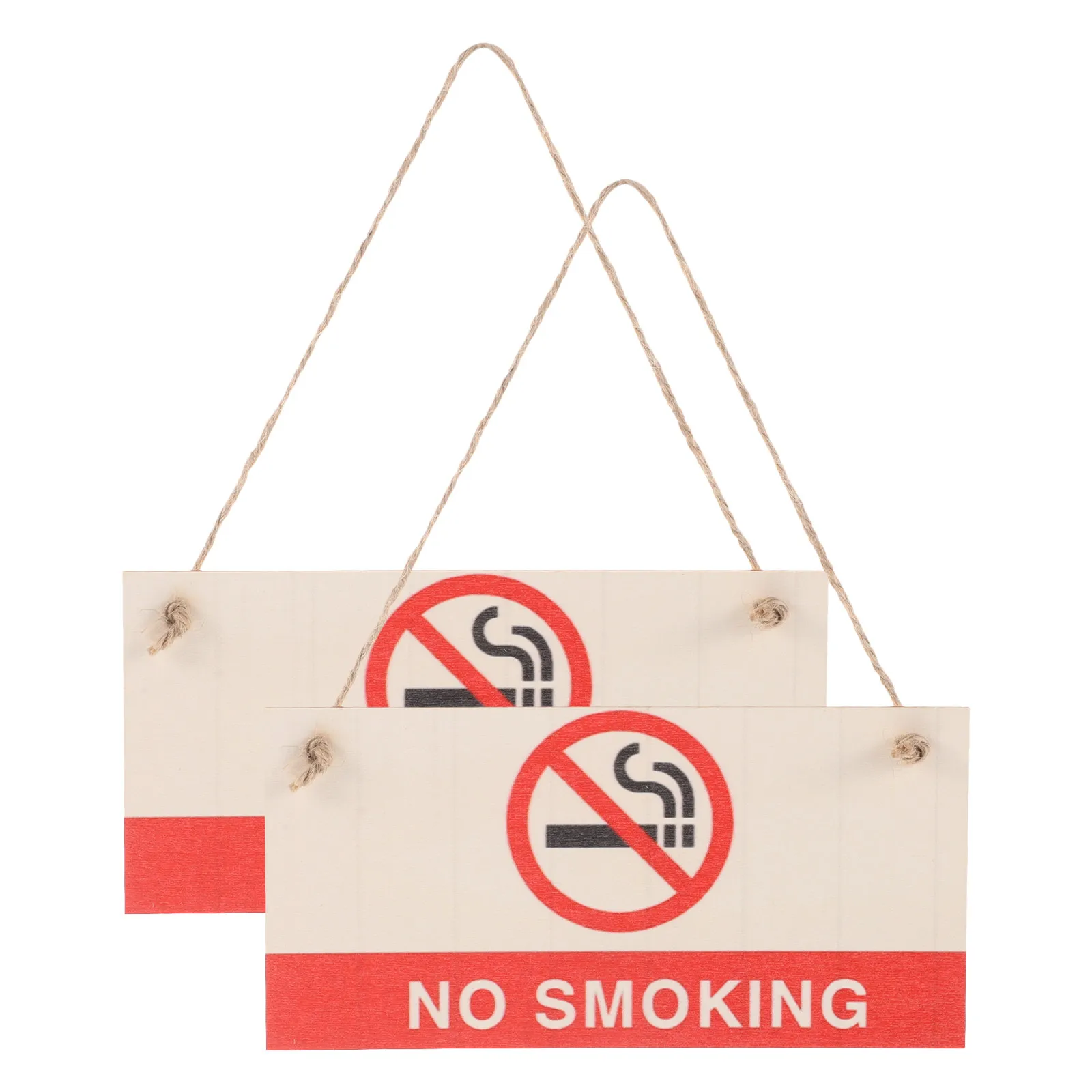 

2Pcs Wooden No Smoking Sign Rustic Minimalist Indoor Outdoor Warning Sign for Cafe Office Restaurant Home Business Yard Driveway