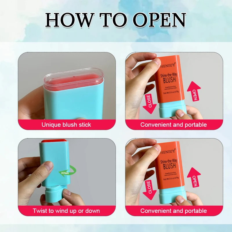 Bálsamo de colorete mate Natural para cara, resaltador de Color expandible, corrector de colorete en barra, 1 ud.