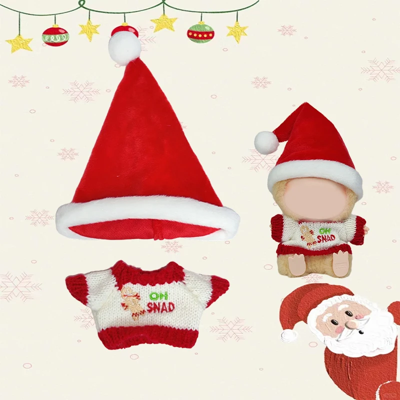 

Cute Doll Clothes Accessories, Christmas Outfit Set for 17cm Labubu V2, DIY Mini Doll Clothes, Gift for Girls, Gift for Kids