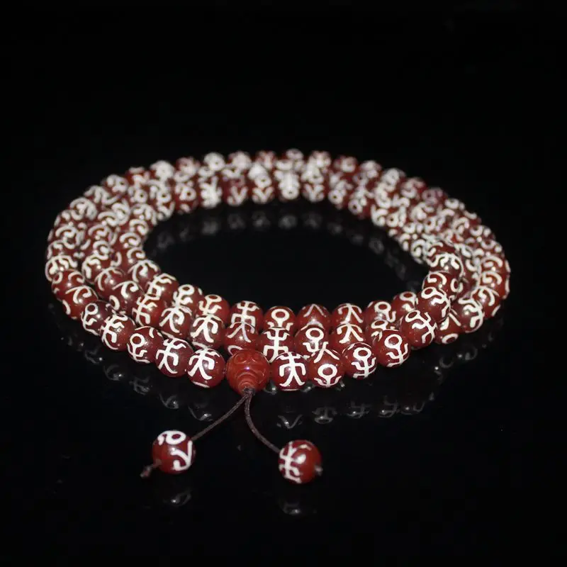 

Tibet Beads West Asia Old Red Agate Buddha Beaded NecklaceAncient