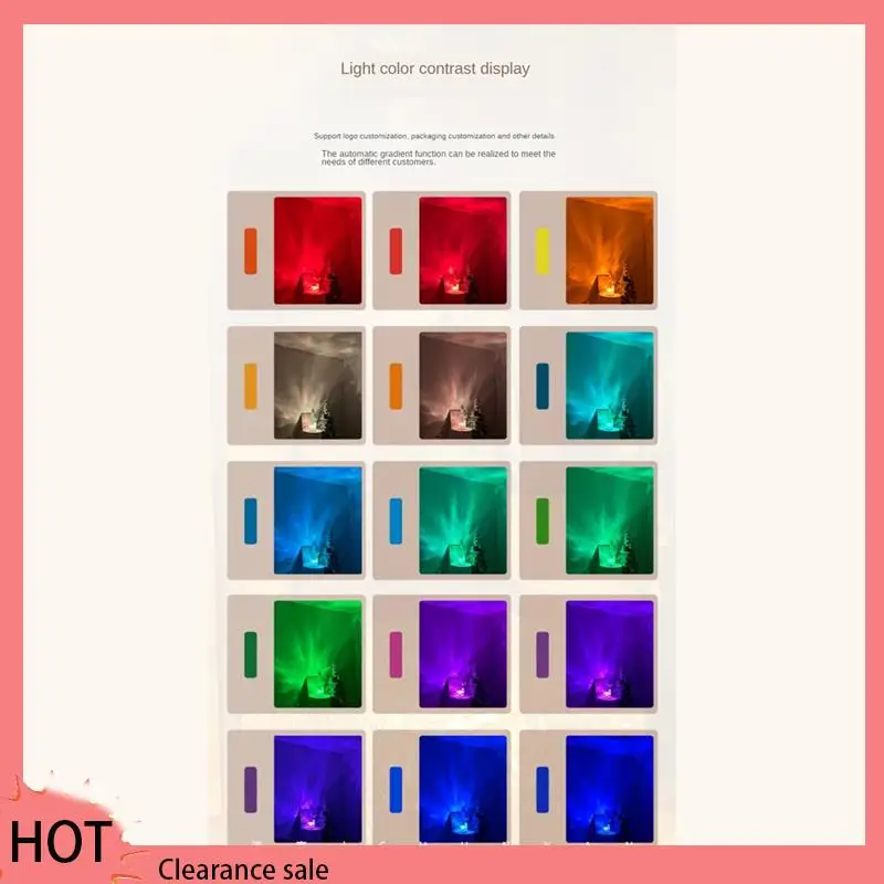 A88Z 3D dynamische waterrimpel projectorlamp 16-kleuren kristal nachtlampje met afstandsbediening voor slaapkamer, woonkamer studeerkamer Dura