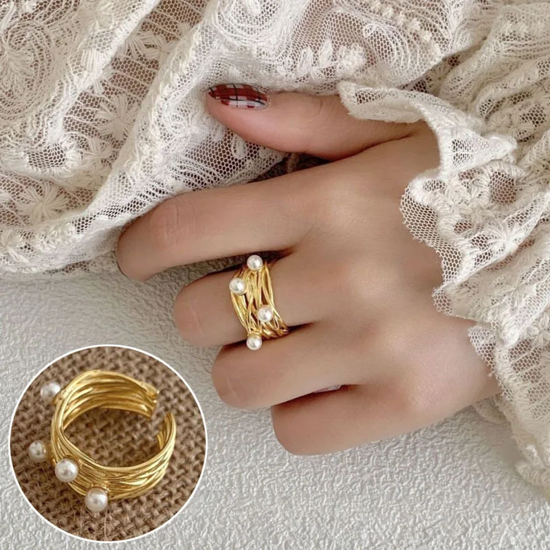 Women's Geometric Line Cross Wrap Open Ring, 925 Silver
