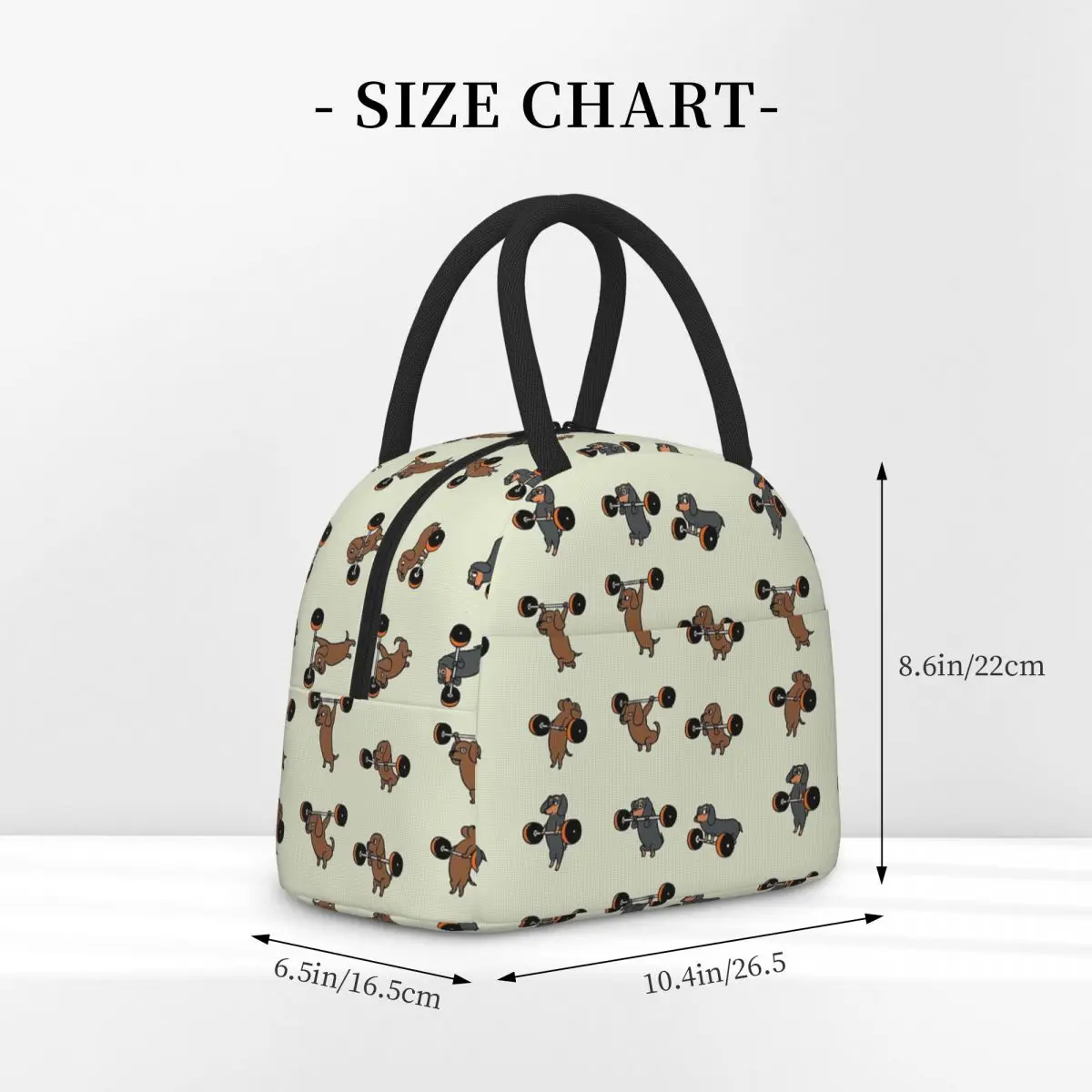 Lifting Dachshund Insulated Lunch Bag for Kids School Cooler Thermal Food Box Tote Portable Lunch Boxes Container
