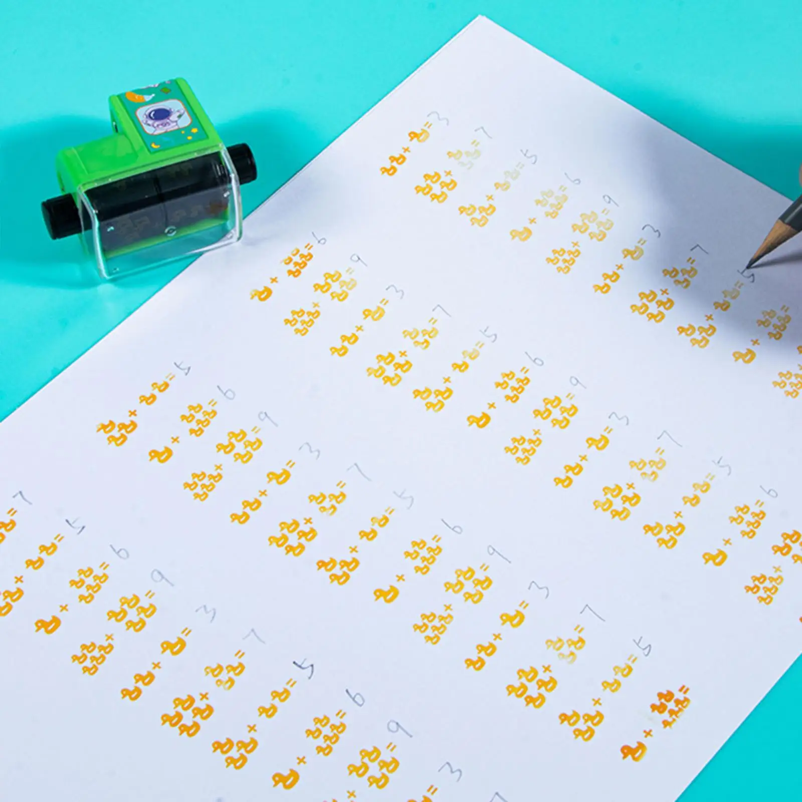 

Math Learning Stamps Early Math Educational Toy Rolling Stamp Teaching Aids Math