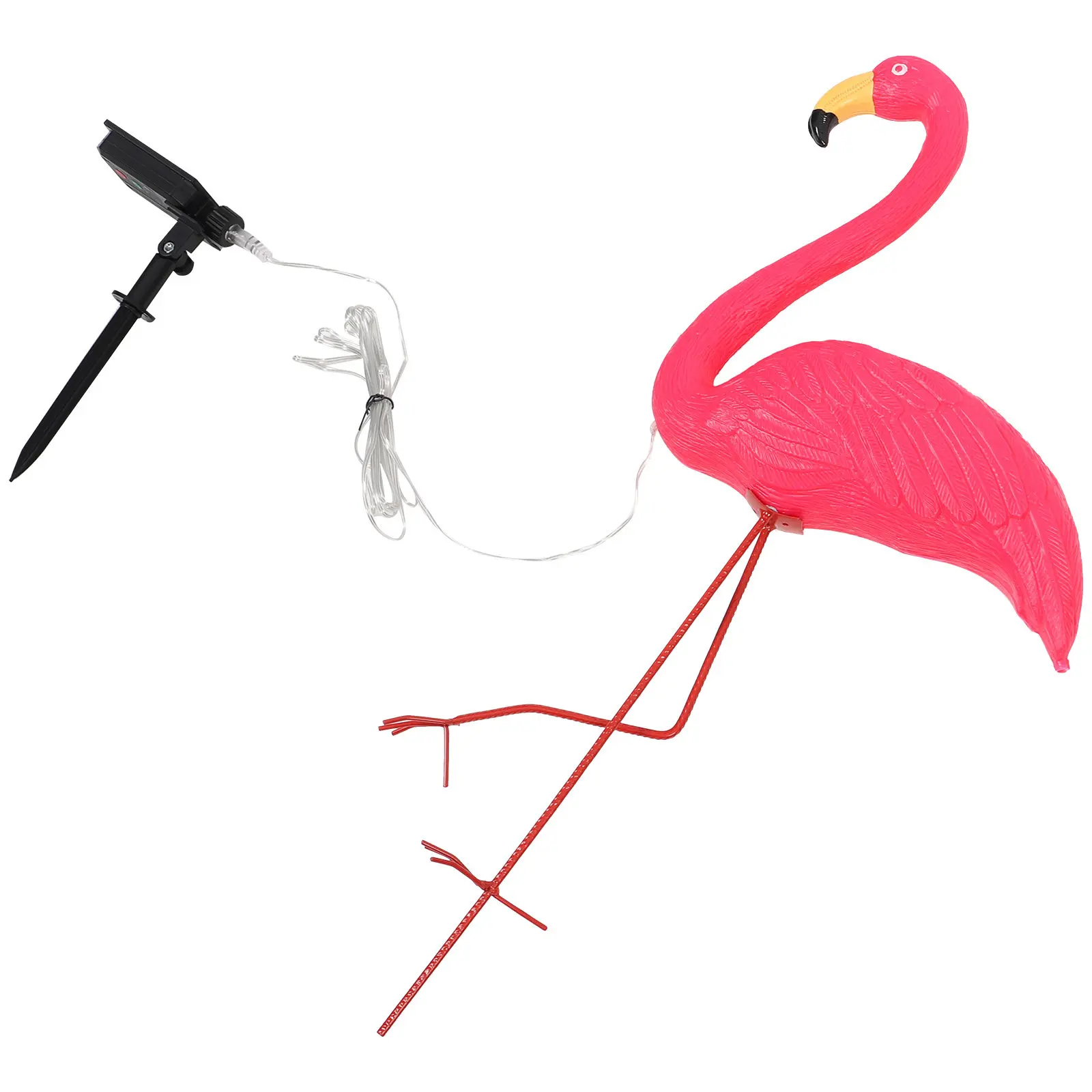 outside Lights Flame LED Solar Outdoor Flamingo Garden Decorative Animals Lawn Lamp view 5