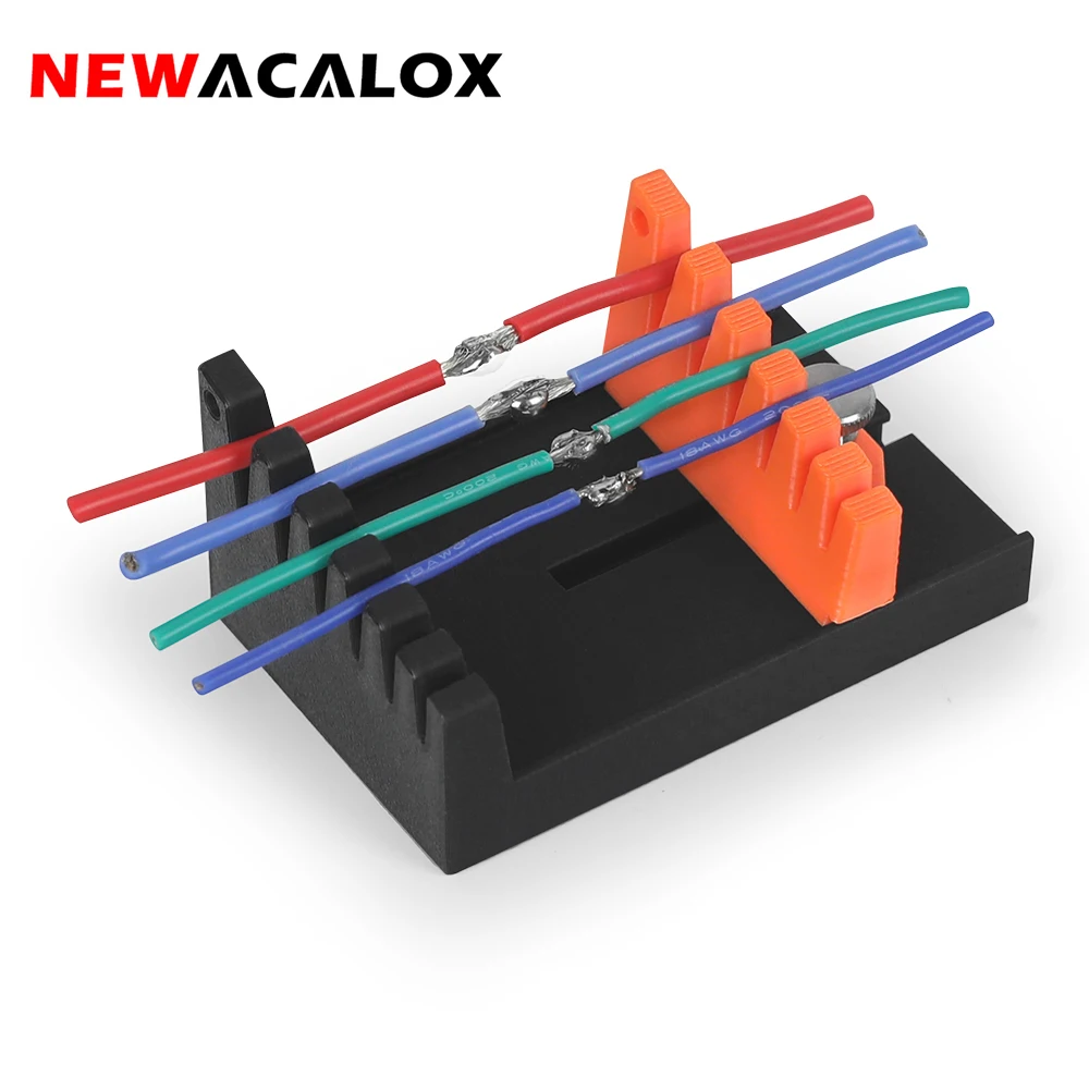 NEWACALOX Welding Wire Clamp Fixture, Adjustable Distance Card Slot, Welding Accessories Holder Soldering Tools Stand