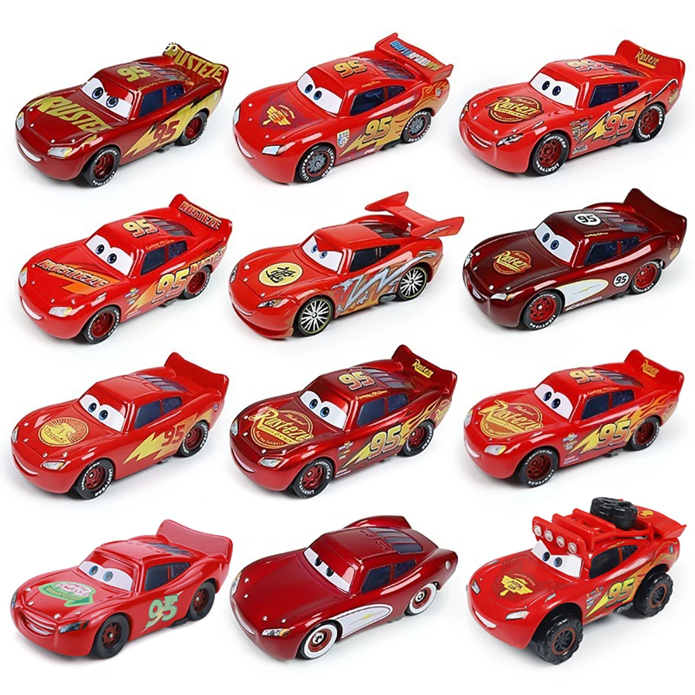 Cars Toy Lightning McQueen Series 1:55 Diecast Model Basic Styles And Plated Version Children's Alloy Toy Car