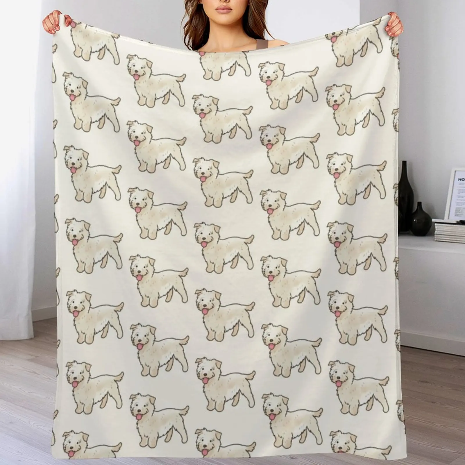 

glen of imaal terrier drawing Throw Blanket Nap Beautifuls Hairys Blankets