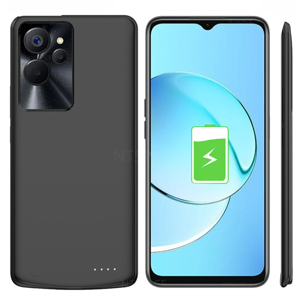 10000mAh Powerbank Cover For OPPO Realme 10 Pro External Battery Cases Portable Power Bank Cover For Realme 10 Charging Case