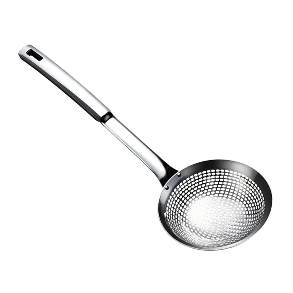 

Stainless Steel Colander Scoop Medium Size Slotted Spoon For Hot Pot French Fries Kitchen Restaurant