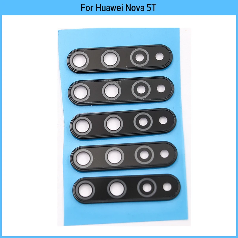 New For Huawei Nova 5T Rear Camera Frame Lens Glass Panel Cover Nova5T Back Camera Glass Lens Replacement Part