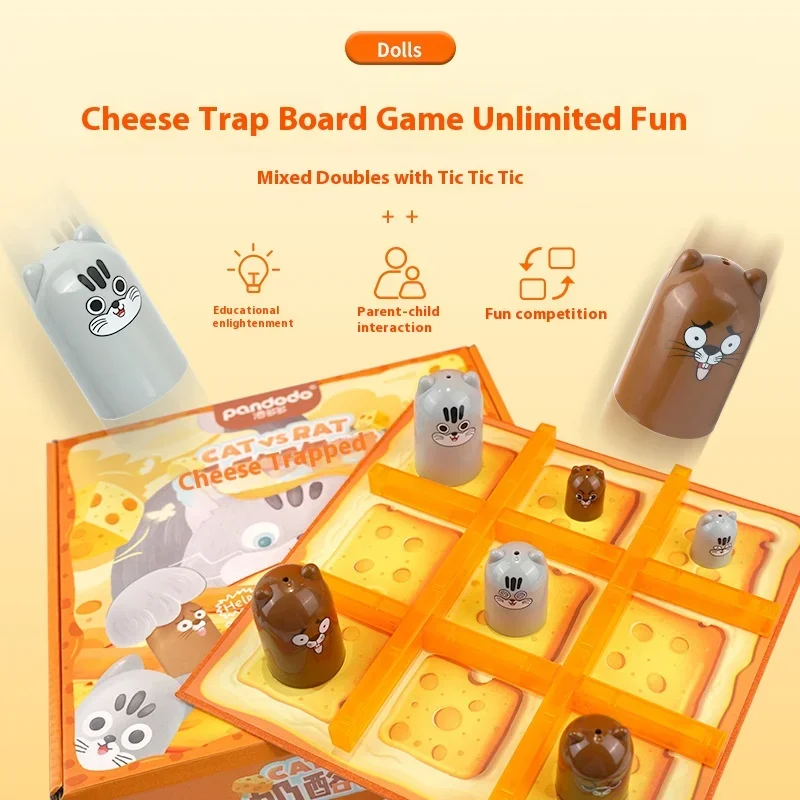Funny Children Toys Cheese Trap Family Three-dimensional Nesting Doll Party Table Games Parent-child Interactive Board Toys