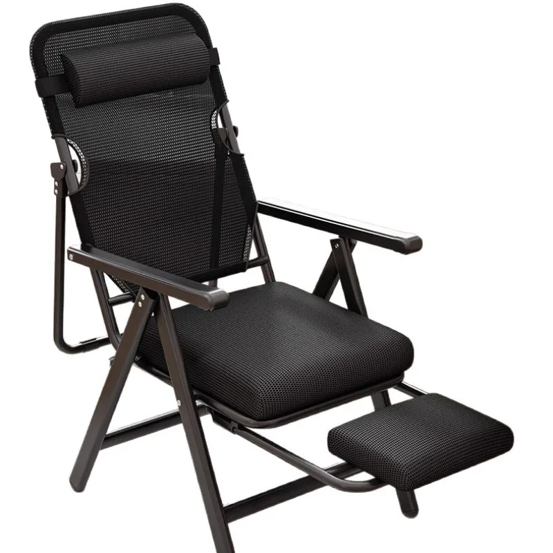 

Reclining chair folding lunch break Household backrest can sit and lie down Office nap Dual-purpose computer chair University st