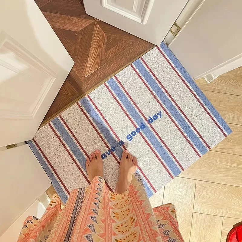

Absorbs Dirt Door Mat Welcome Entrance Rug Hallway Mat PVC Doormat Cuttable Entrance Rug Hallway Mat