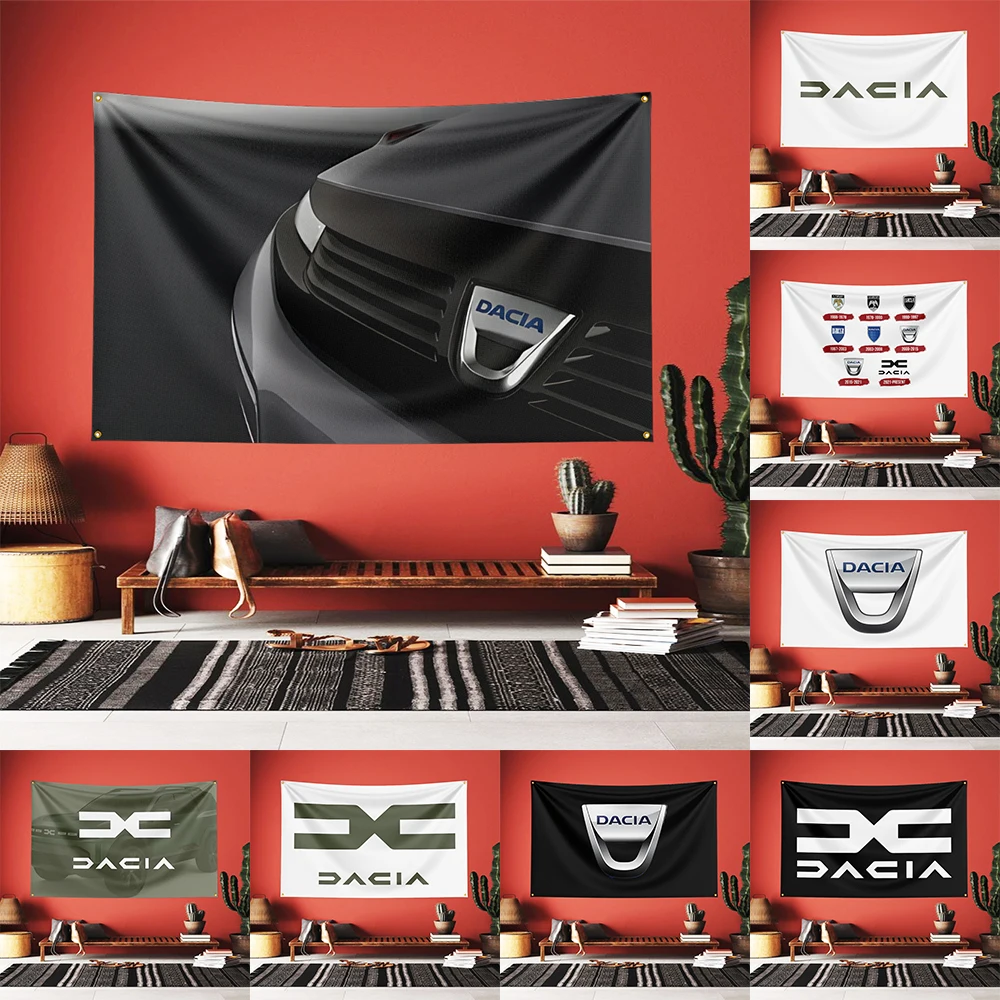 3X5FT داسيا سيارة العلم راية البوليستر الديكور في الهواء الطلق غرفة المرآب حديقة