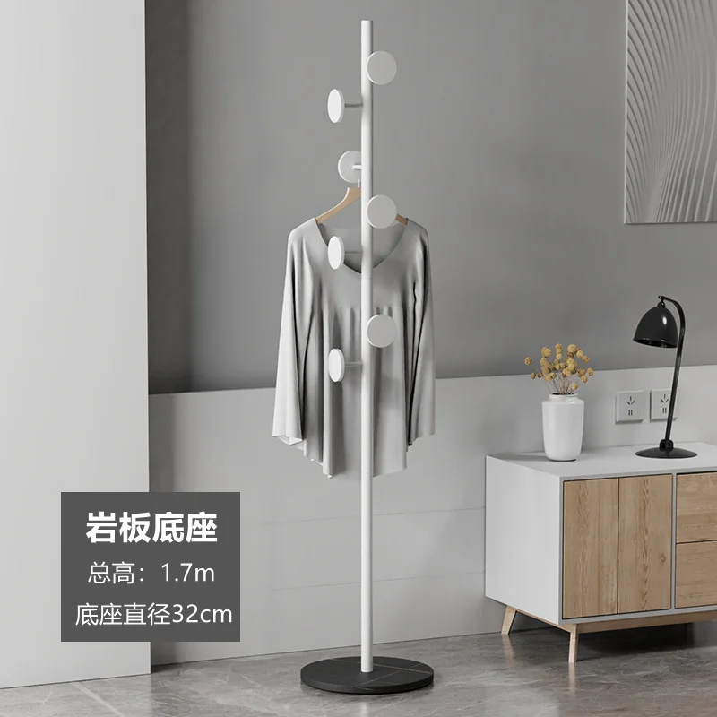 

Nordic Rack for Clothes Floor Light Luxury Slate Base Clothes Racks Metal Home Marble Scarf Bag Clothes Hooks Coat Hanger Stand