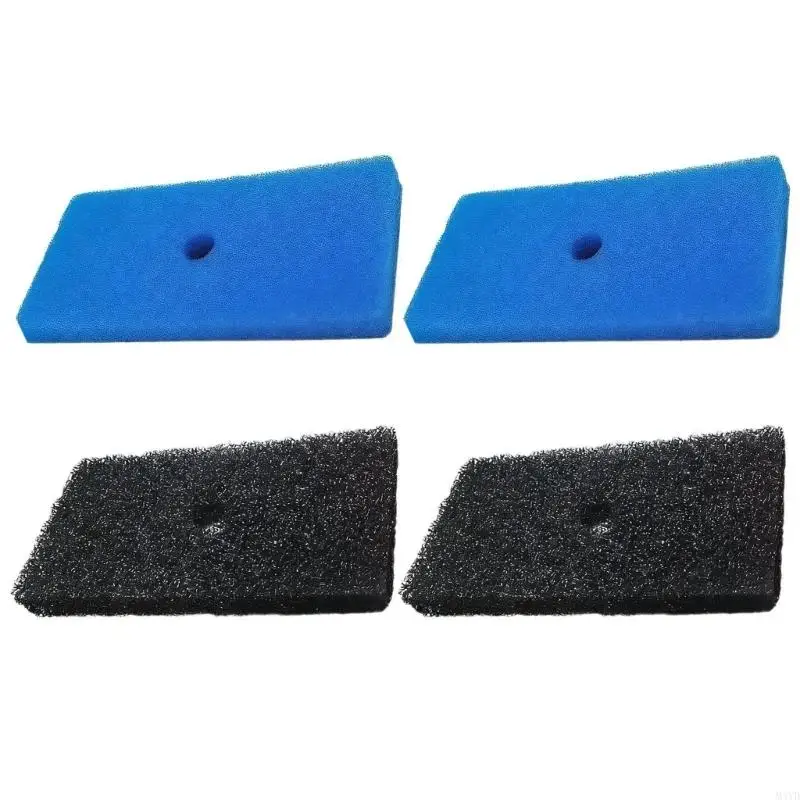 

2 Pairs Sponge Filter Pads Replacement Pond Filter Media for Filter Box 52231 52229 Clear Pond Water M4YD
