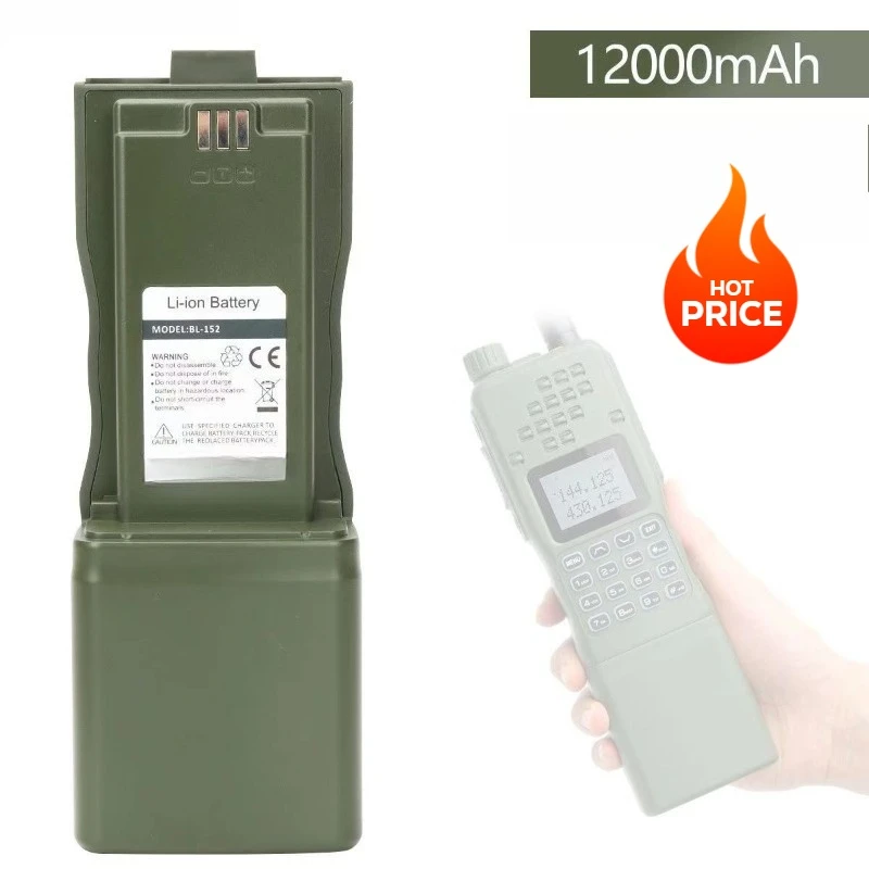 For Baofeng AR-152 Walkie-Talkie Battery with Large Capacity of 12000mAh for Handheld Radio Battery