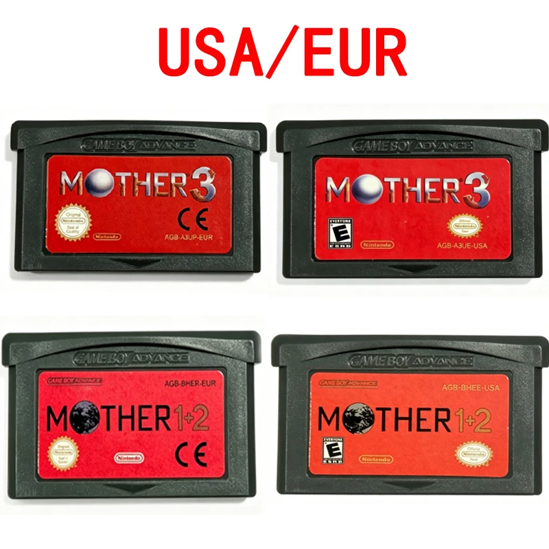 Mother 123 Series GBA Game Card Cartridge 32-Bit Video Game Console Card Mother 1 2 3 Gray Shell for GBA NDS Classic Game2026