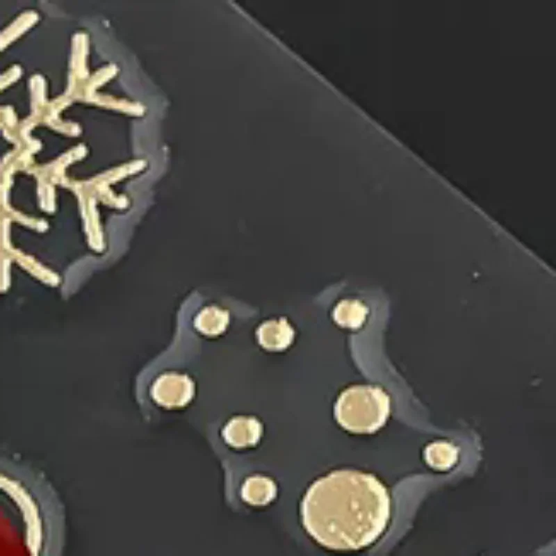 

1Sheet Gold 3D Christmas Nail Foil Stickers Sparkling Snowflake Christmas Tree Snow Globe Snowflake Nail Slider Nail Stickers