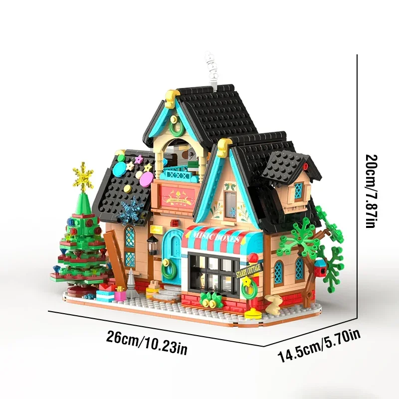 Regali per la casa di natale Mini Building Block con Set di Led bambini fai da te City Street View giocattoli educativi assemblati per ragazze dei ragazzi