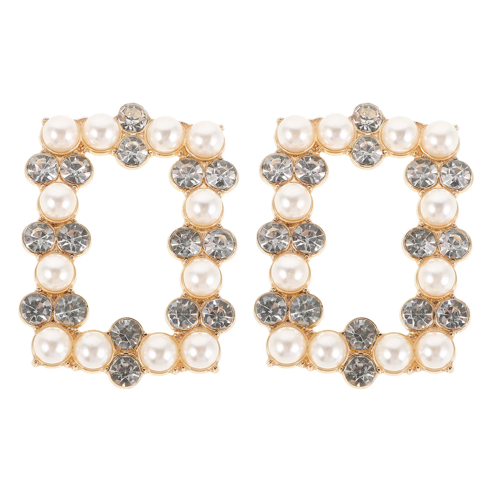 

1 Pair Rectangle Rhinestone Shoe Clips Crystal Bridal Wedding Prom Party Decoration Accessories Crystal Rhinestone Shoe Clips