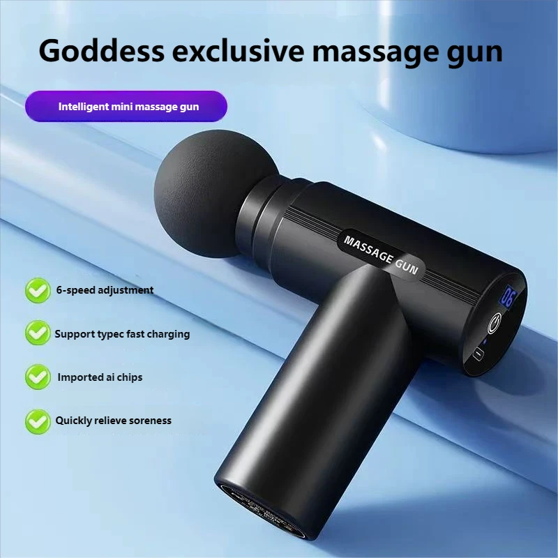 6단 마사지건, 전기 목 마사지기, 스마트 진동 근막건, 전신 마사지, 휴식 및 피트니스에 적합