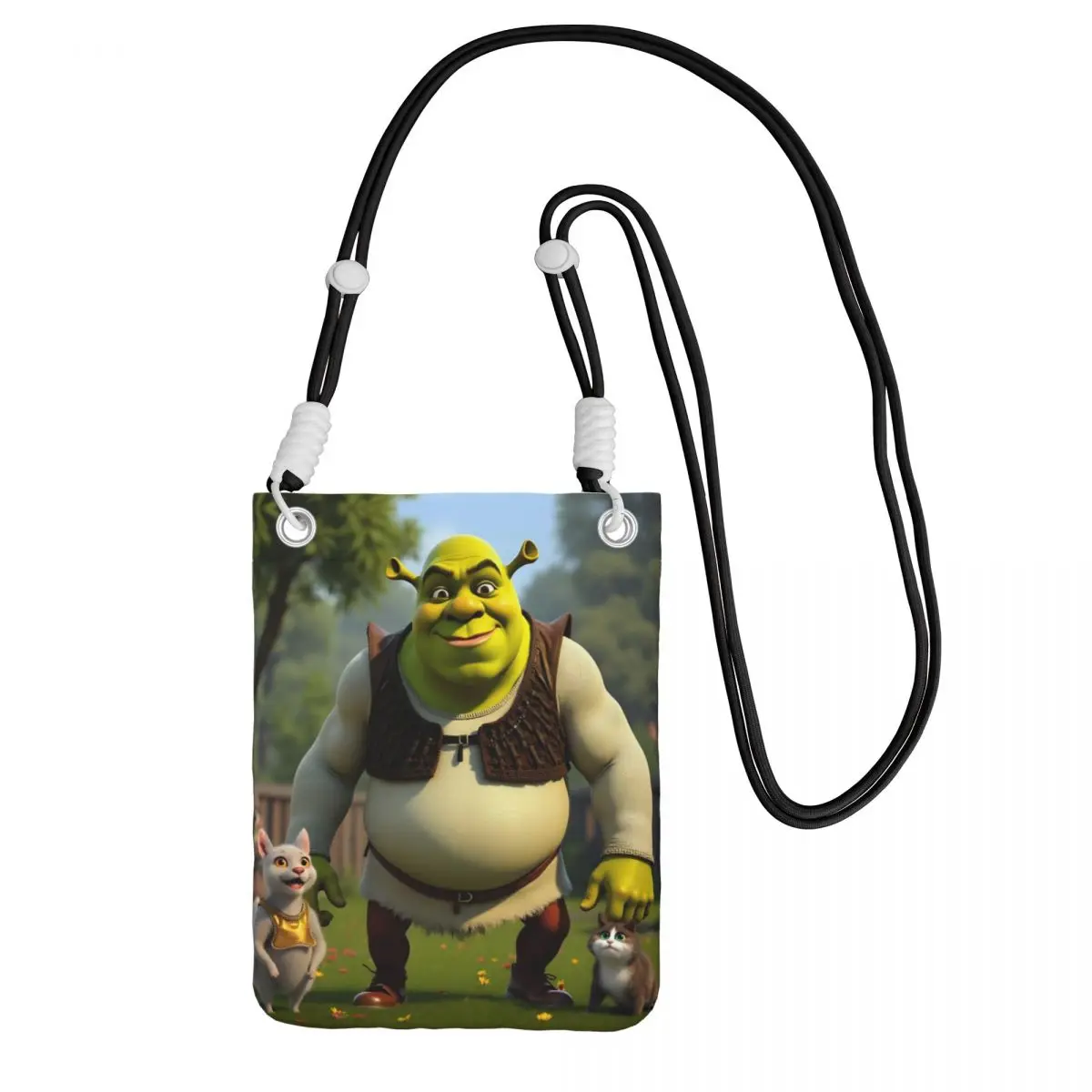 

Custom Cool S-shreks Mobile Phone Bag Men Women Funny Cartoons Shoulder Crossbody Bag City Walk Detachable Shoulder Strap