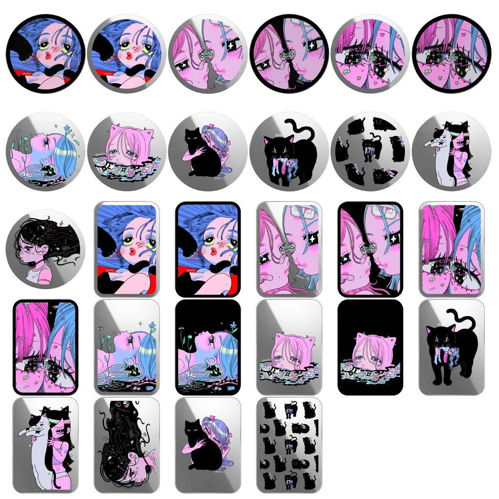 

603102 Magnetic Phone Folding Stand for IPhone Holder Mount Support for Galaxy S Card Holder