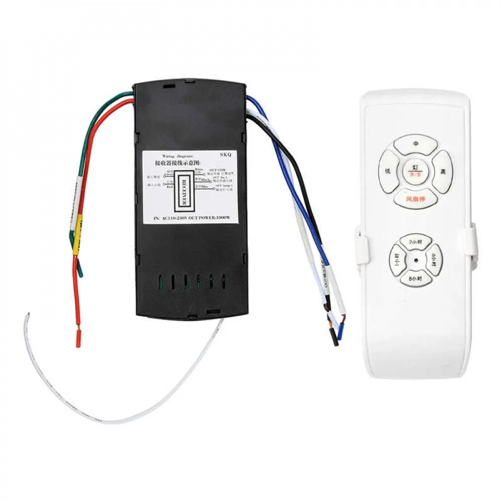 220-240V Fan Light Smart Switch Ceiling Fan Light Adjustable Fan Speed Controller Fan Light Wireless Remote Control Timer Switch