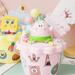 귀여운 스폰지 아기 테마 케이크 토퍼, 소년 생일 파티 용품, 소녀 우월 만화 베이비 샤워 케이크 장식 장난감