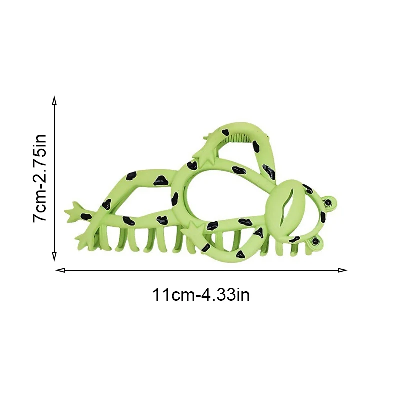 1PC جديد مضحك الضفدع مشبك شعر كبير الحجم مشبك شعر كليب متعة الخلفية المعادن القرش كليب #6